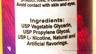 Vape Craft Vapors Anonymous E-Liquid Line Ingredients